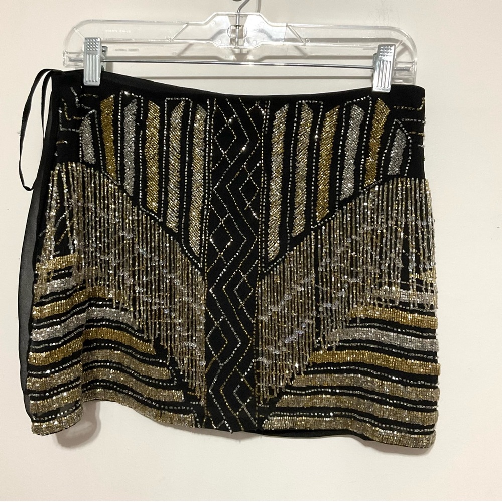 Seta apparel Hand beaded mini skirt